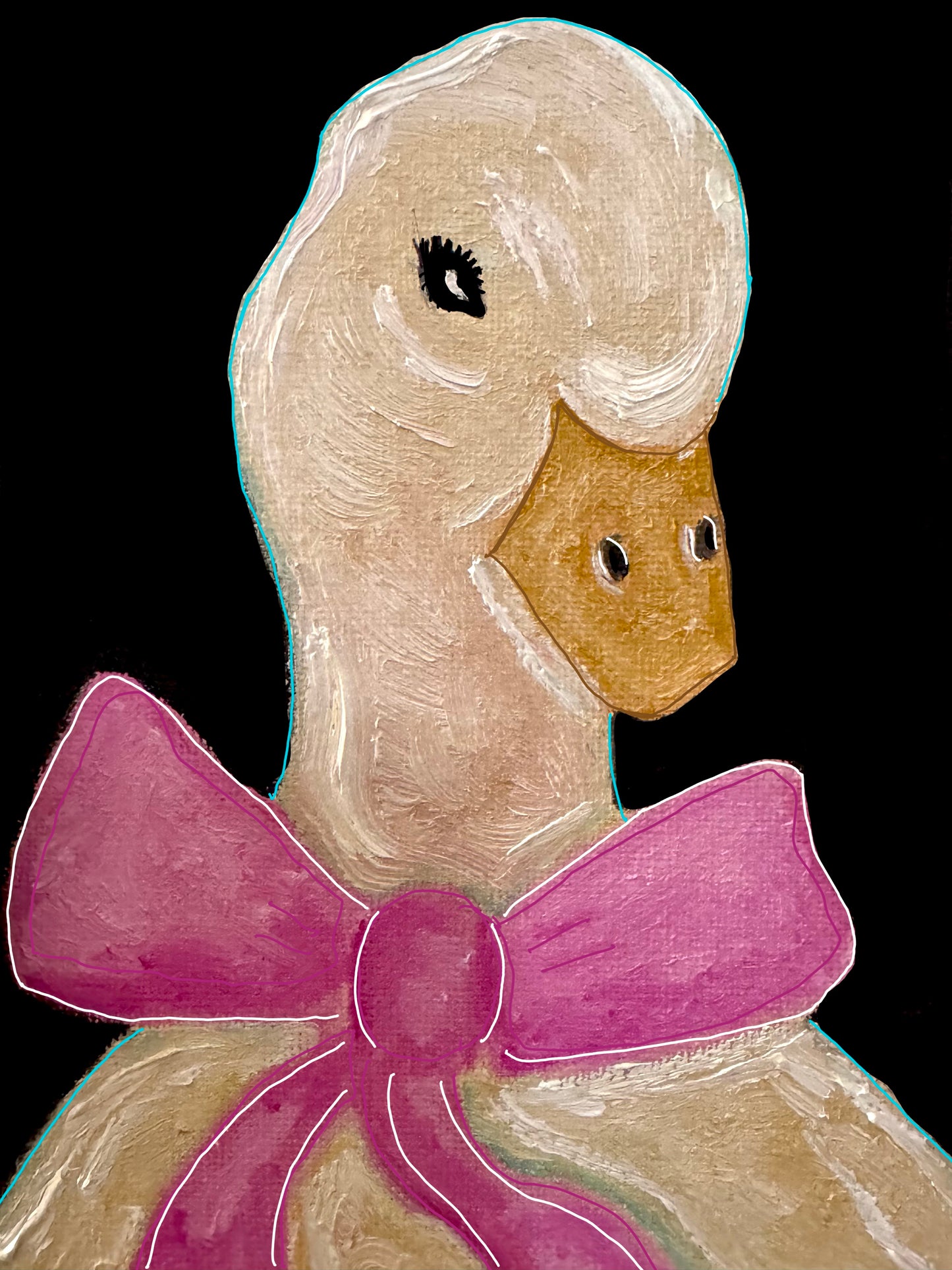 Pinkbow Duckie PRINT