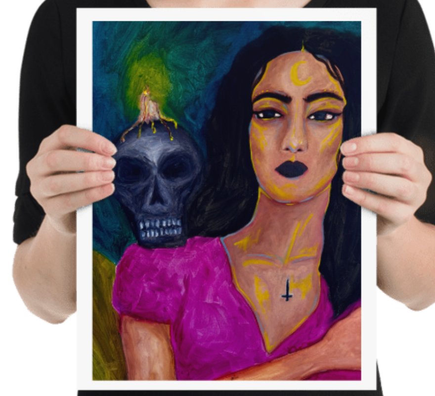 Candle Skull Girl - PRINT