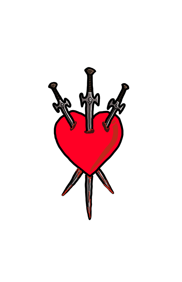 3 sword heart