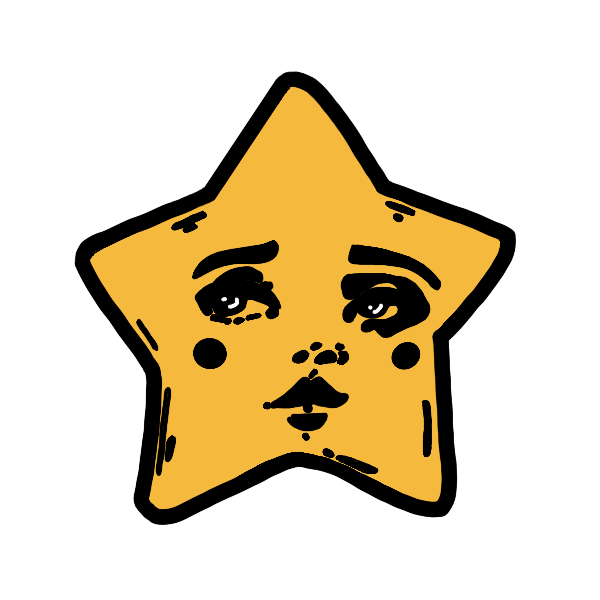 yellow star sticker