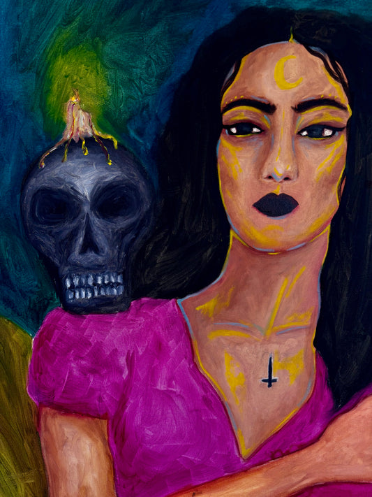 Candle Skull Girl - PRINT